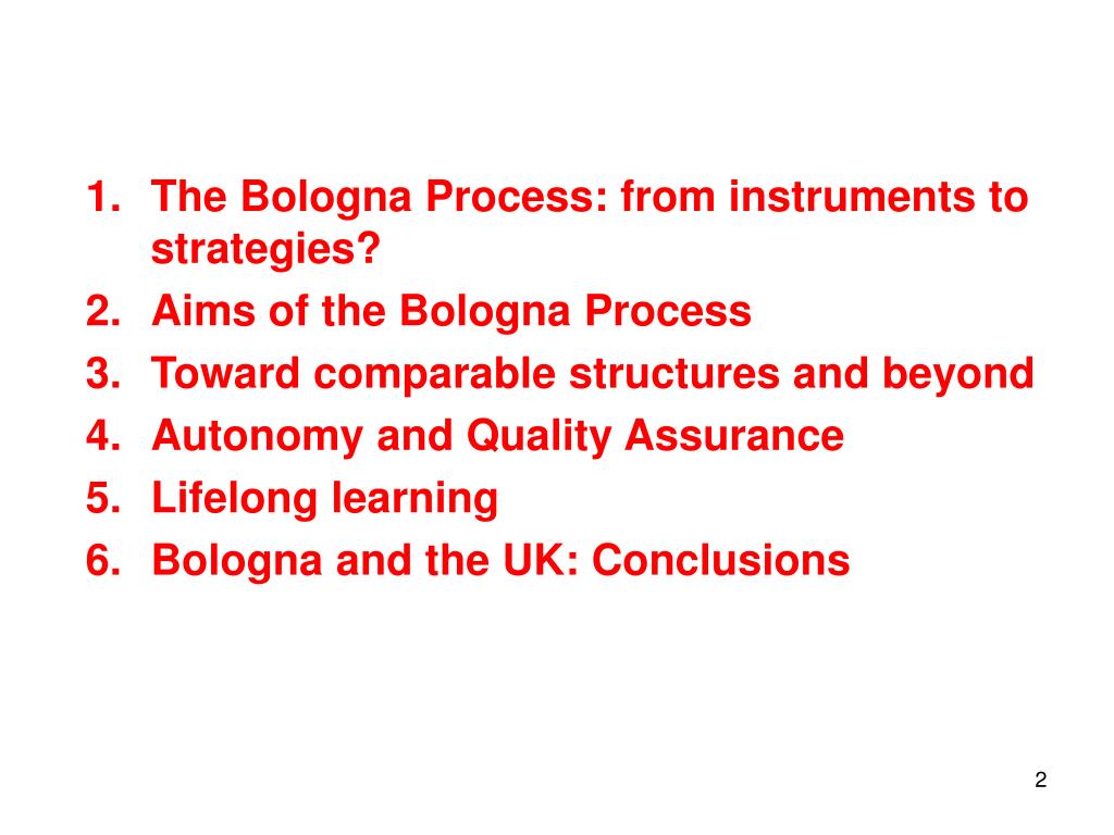 PPT Strategic Implications of the Bologna Process a view from the