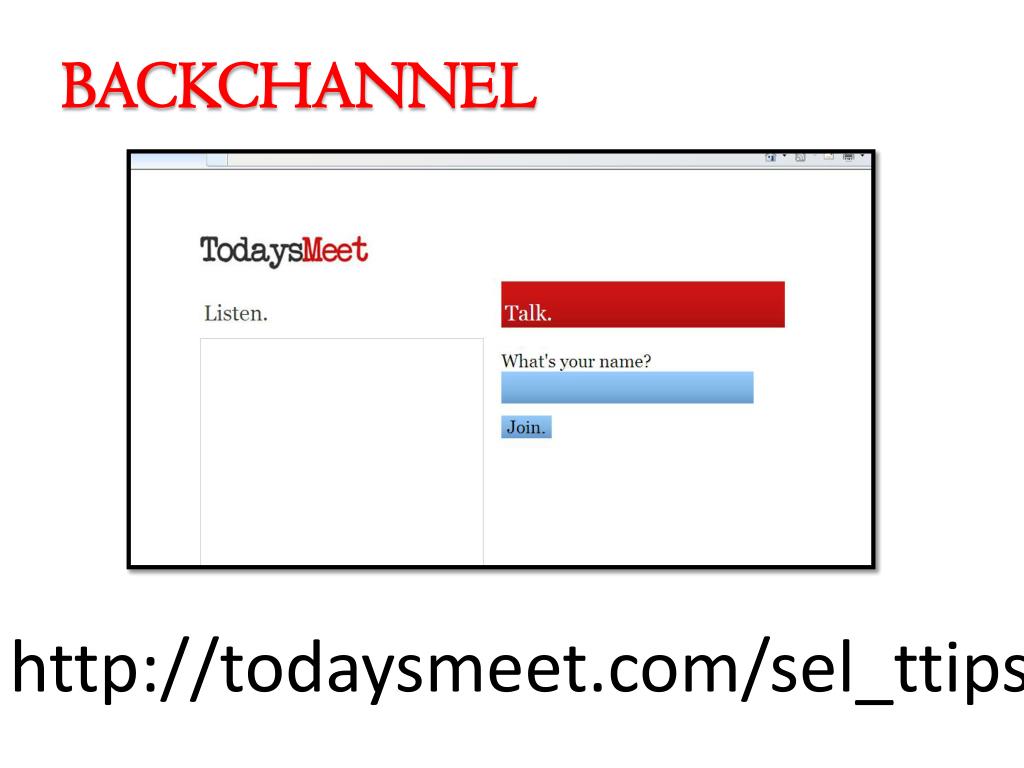 PPT BACKCHANNEL PowerPoint Presentation, free download ID4204781