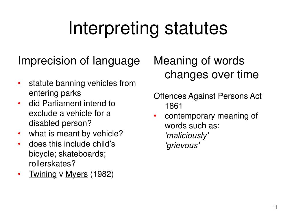 PPT Statutory Interpretation PowerPoint Presentation ID4205360