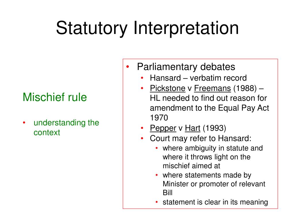 PPT Statutory Interpretation PowerPoint Presentation, free download