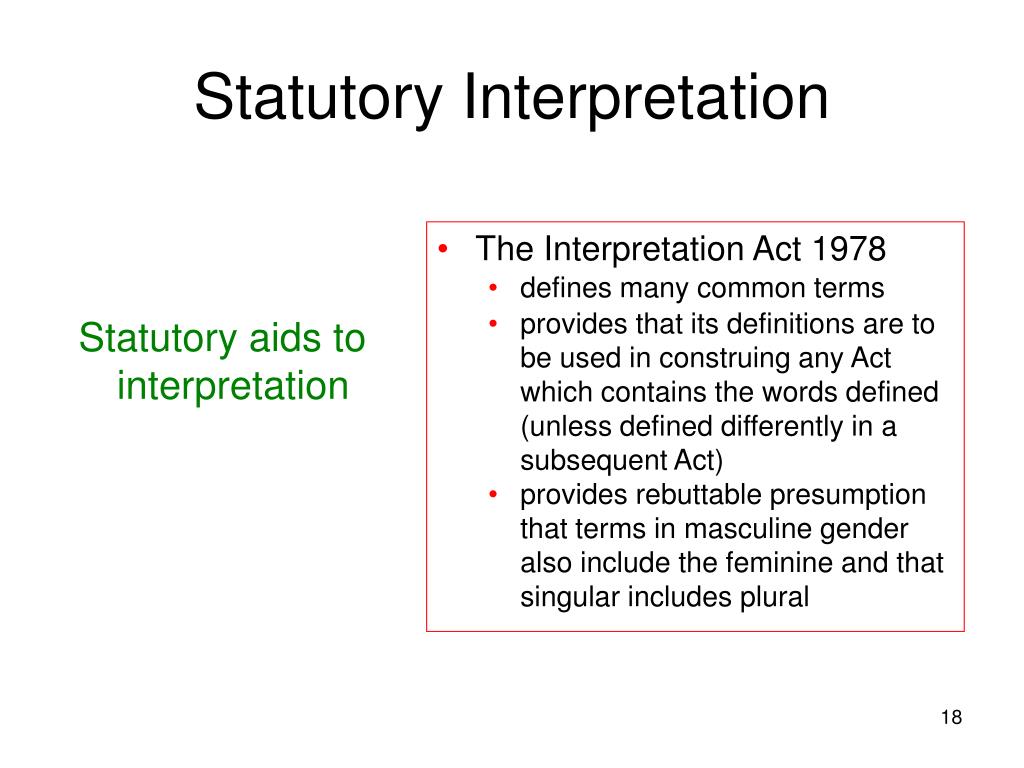 PPT Statutory Interpretation PowerPoint Presentation, free download