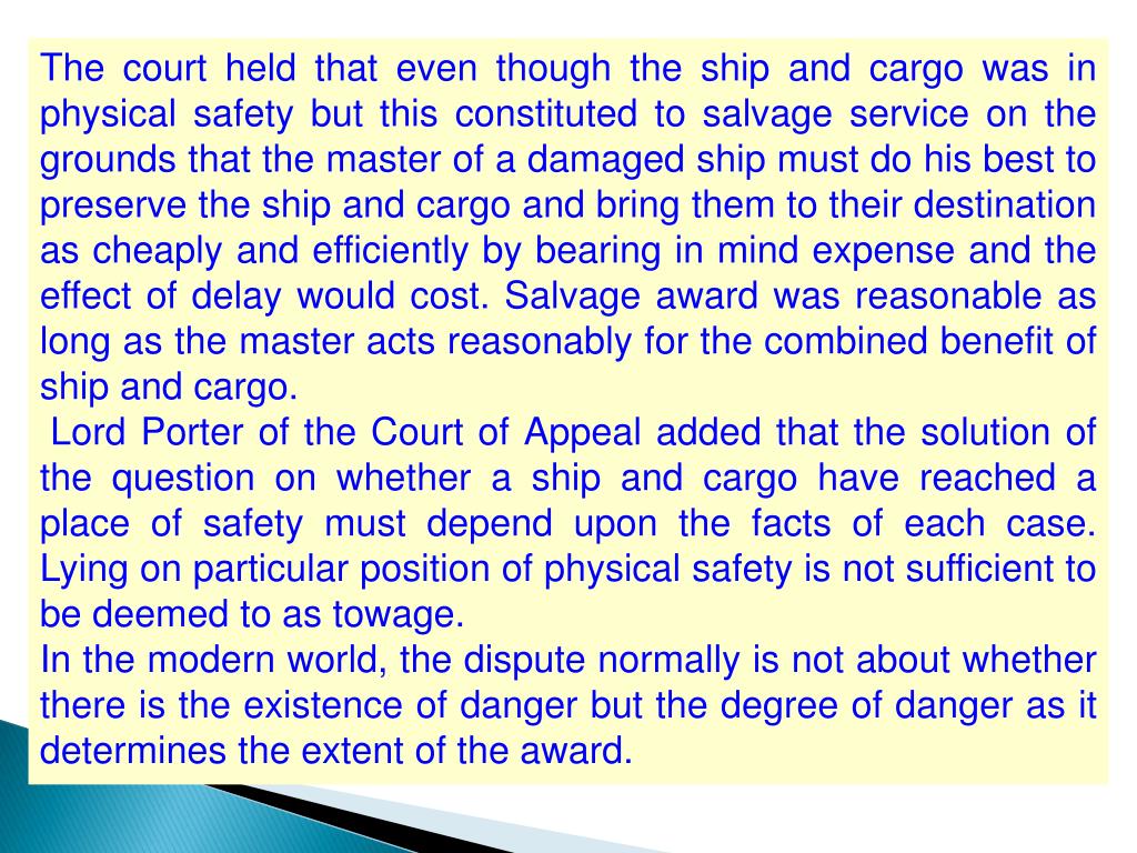PPT Concept of salvage under Maritime Law PowerPoint Presentation