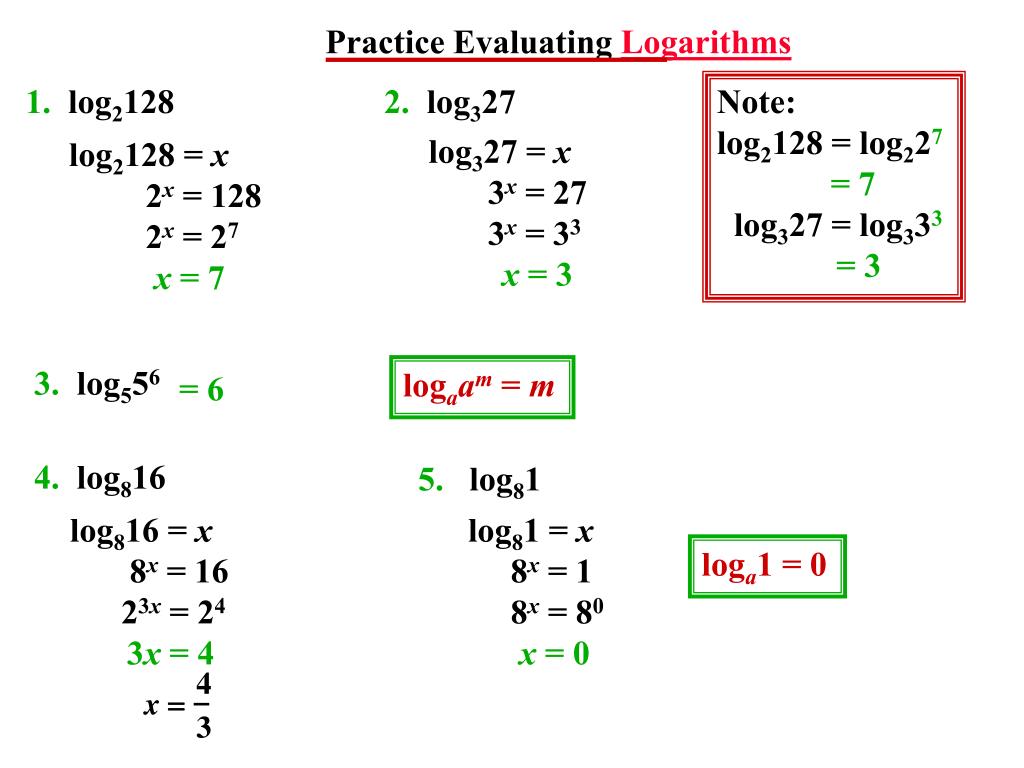 PPT Logarithms PowerPoint Presentation, free download ID4209923