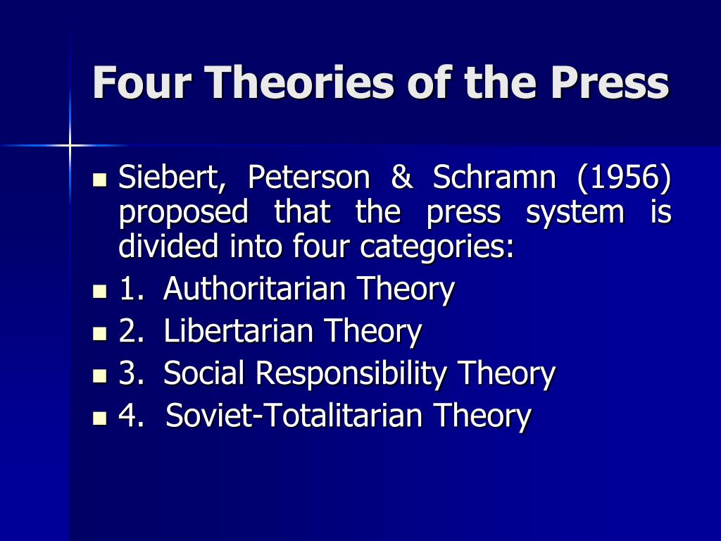 PPT Normative Theories of Mass Communication PowerPoint Presentation