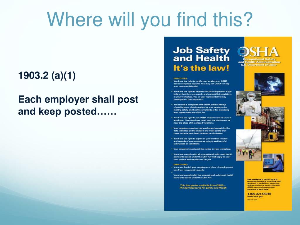 PPT OSHA Long Term Care Worker Protection Train the Trainer Program