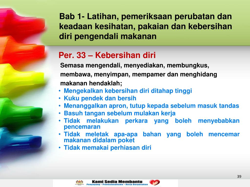 PPT PERATURANPERATURAN KEBERSIHAN MAKANAN 2009