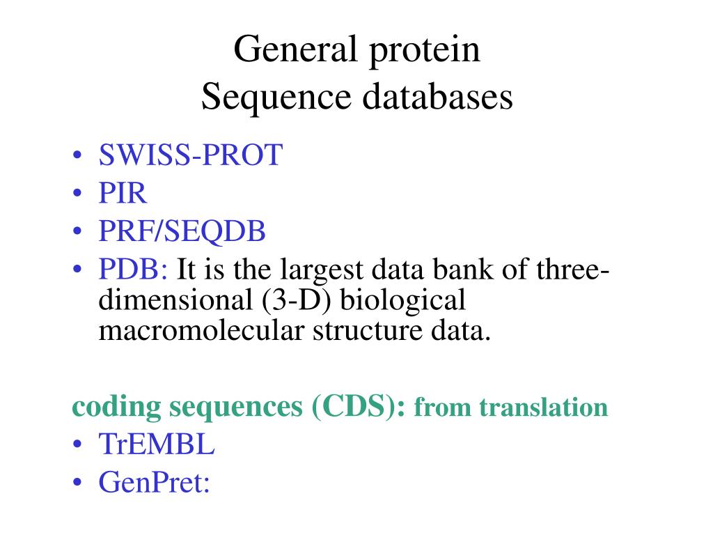 PPT General nucleic acid Sequence databases PowerPoint Presentation