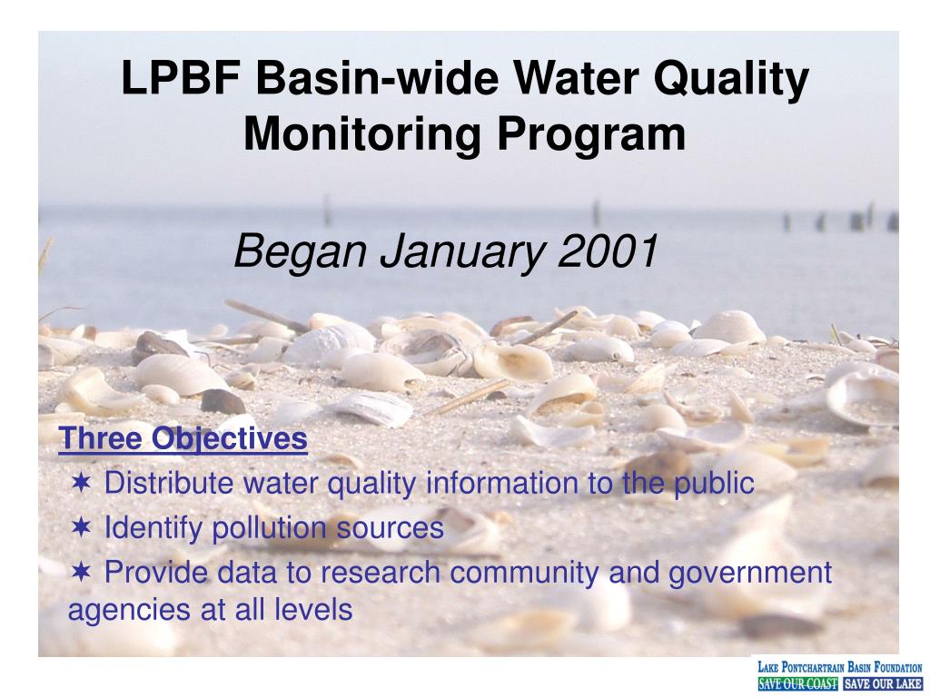PPT Lake Pontchartrain Water Quality Monitoring March May 2008