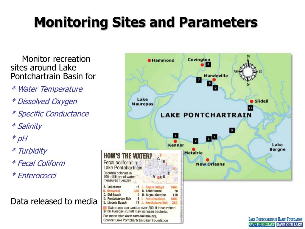 PPT Lake Pontchartrain Water Quality Monitoring March May 2008