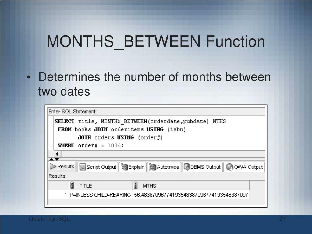 PPT Oracle 11g SQL PowerPoint Presentation, free download ID4214895