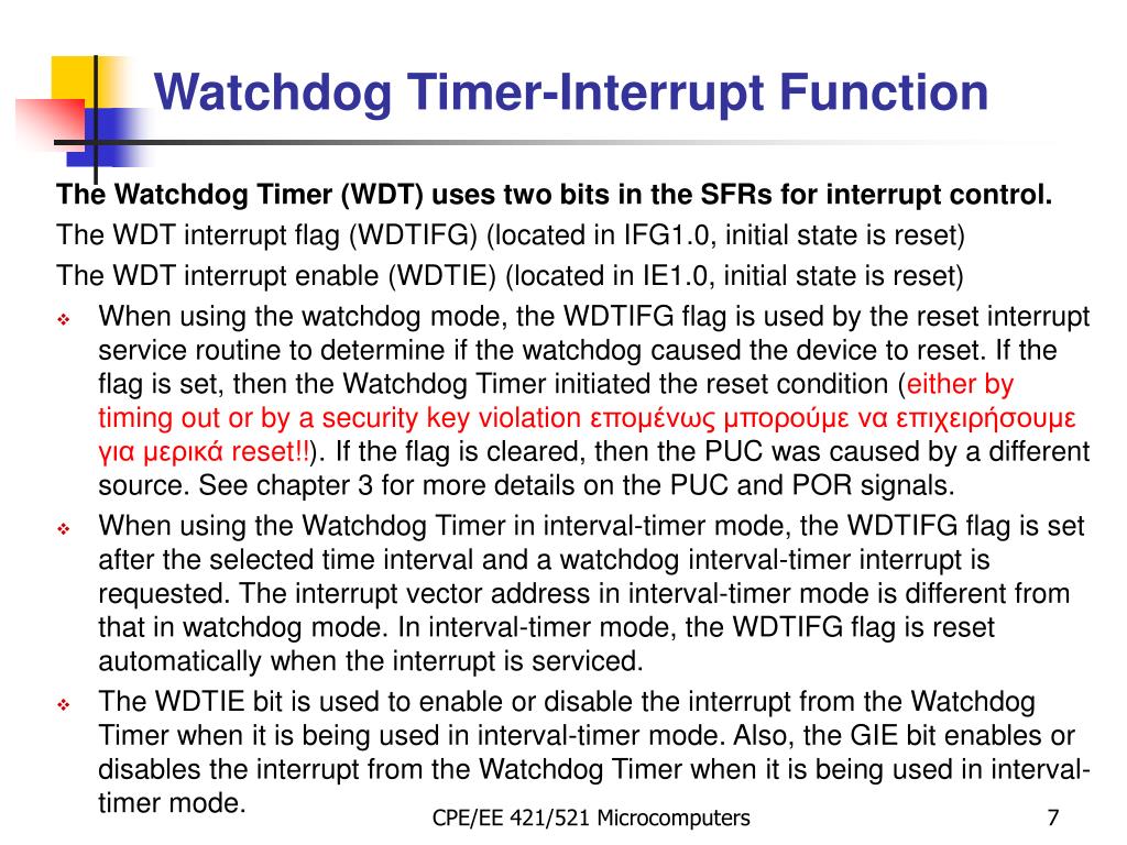 PPT MSP430 Watchdog Timer PowerPoint Presentation, free download