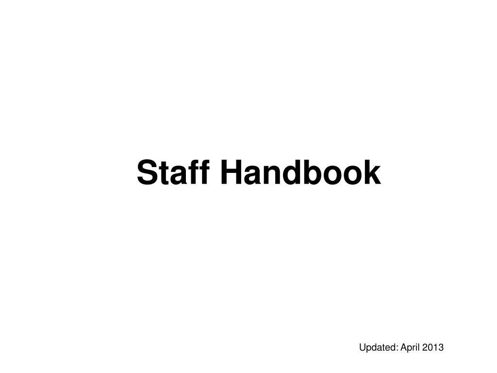 PPT Staff Handbook PowerPoint Presentation, free download ID4217042