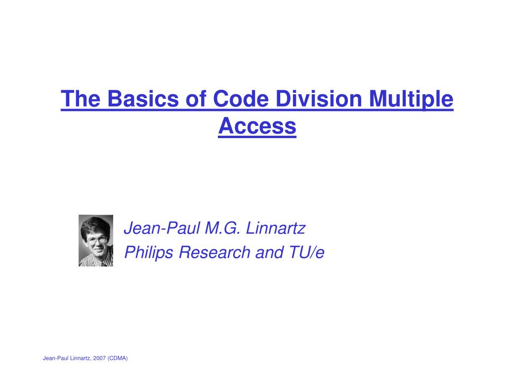 PPT The Basics of Code Division Multiple Access PowerPoint