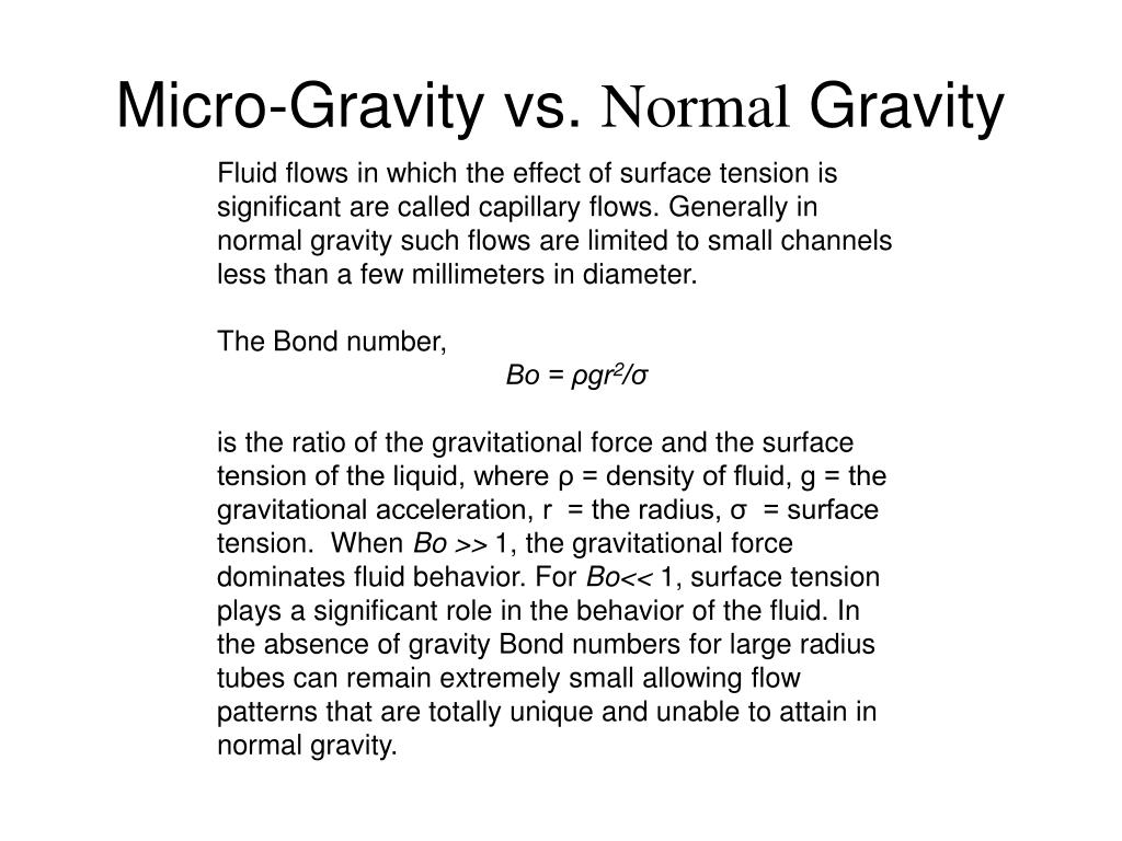 PPT Two Phase Flow in a Microgravity Environment PowerPoint