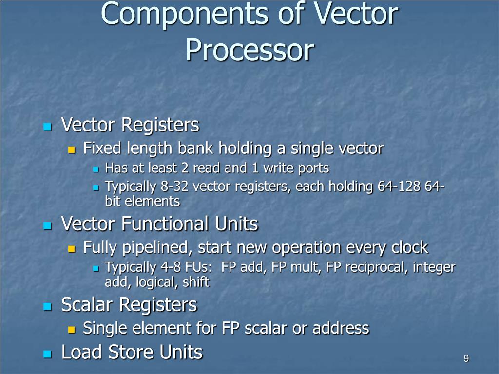 PPT VECTOR PROCESSING PowerPoint Presentation, free download ID4221888