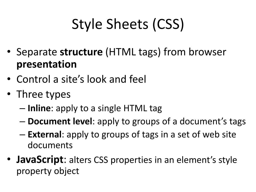 PPT Style Sheets (CSS) PowerPoint Presentation, free download ID