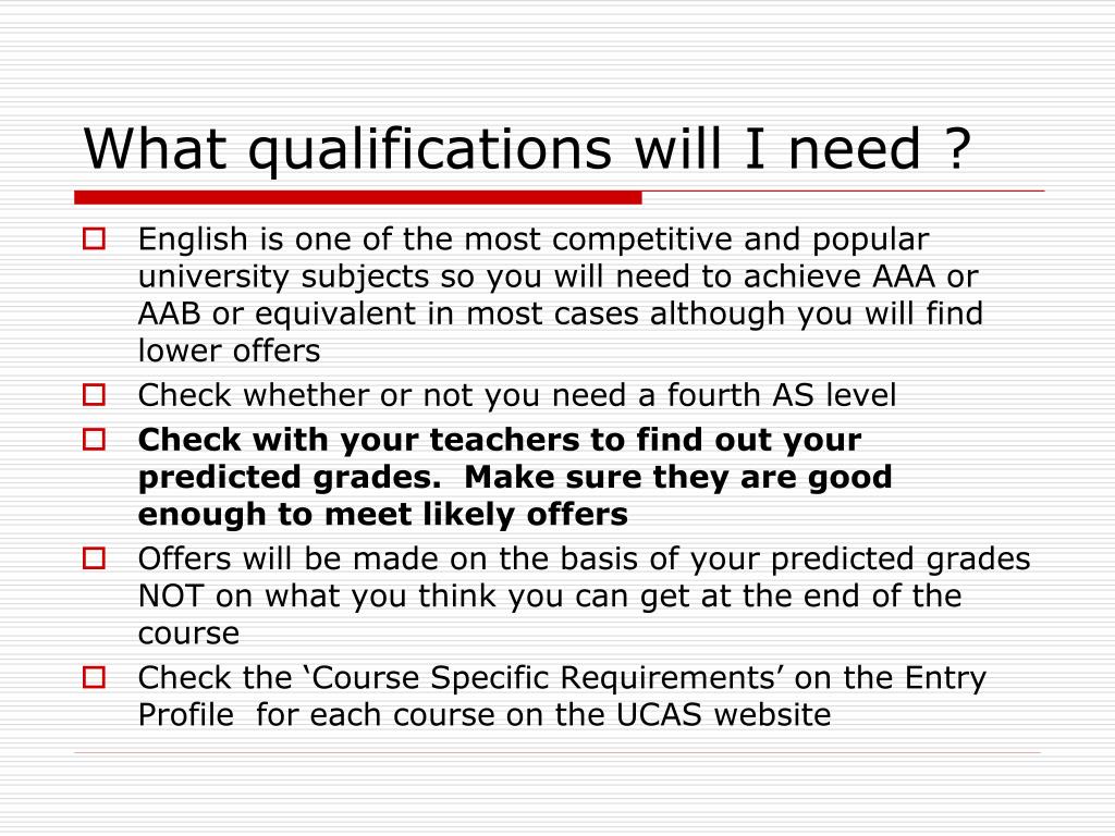 PPT How to Make a Strong Application for an English Literature degree