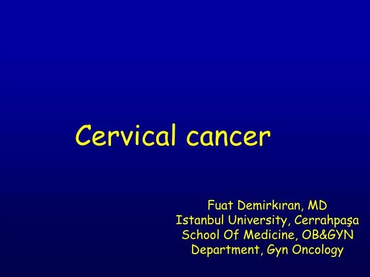 PPT Cervical cancer PowerPoint Presentation ID4231707