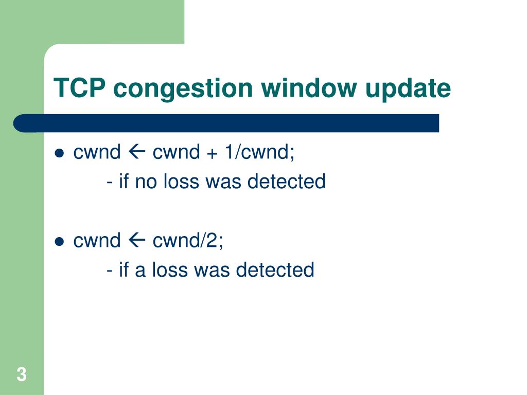 PPT Scalable TCP Improving Performance in Highspeed Wide Area