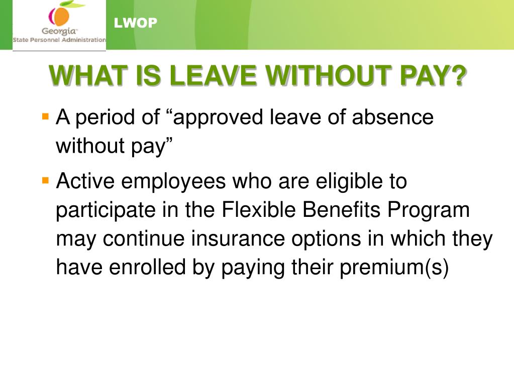 PPT LEAVE WITHOUT PAY PRESENTATION PowerPoint Presentation, free