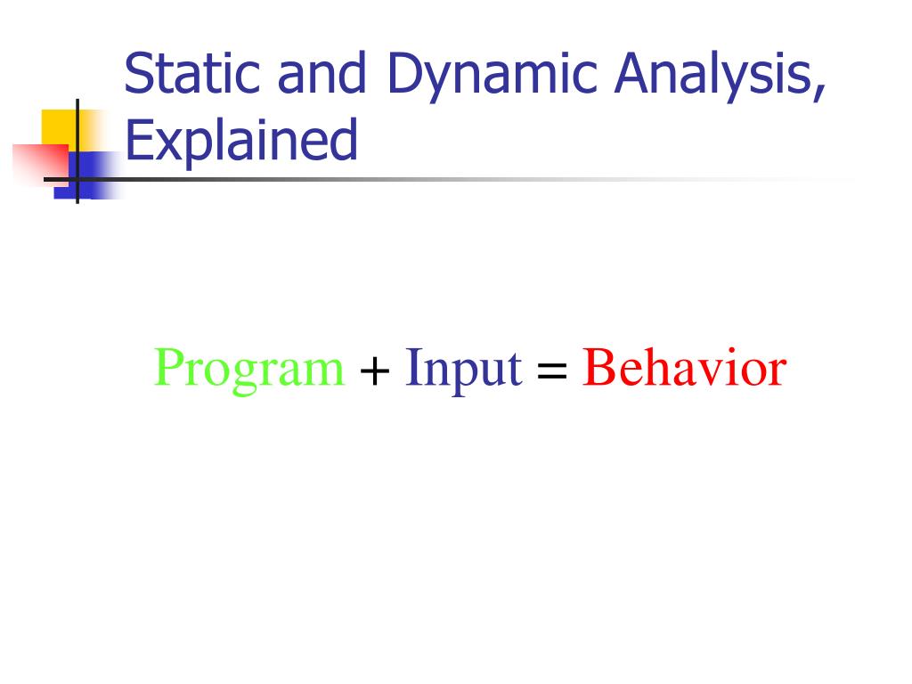 PPT The Essence of Dynamic Analysis PowerPoint Presentation, free