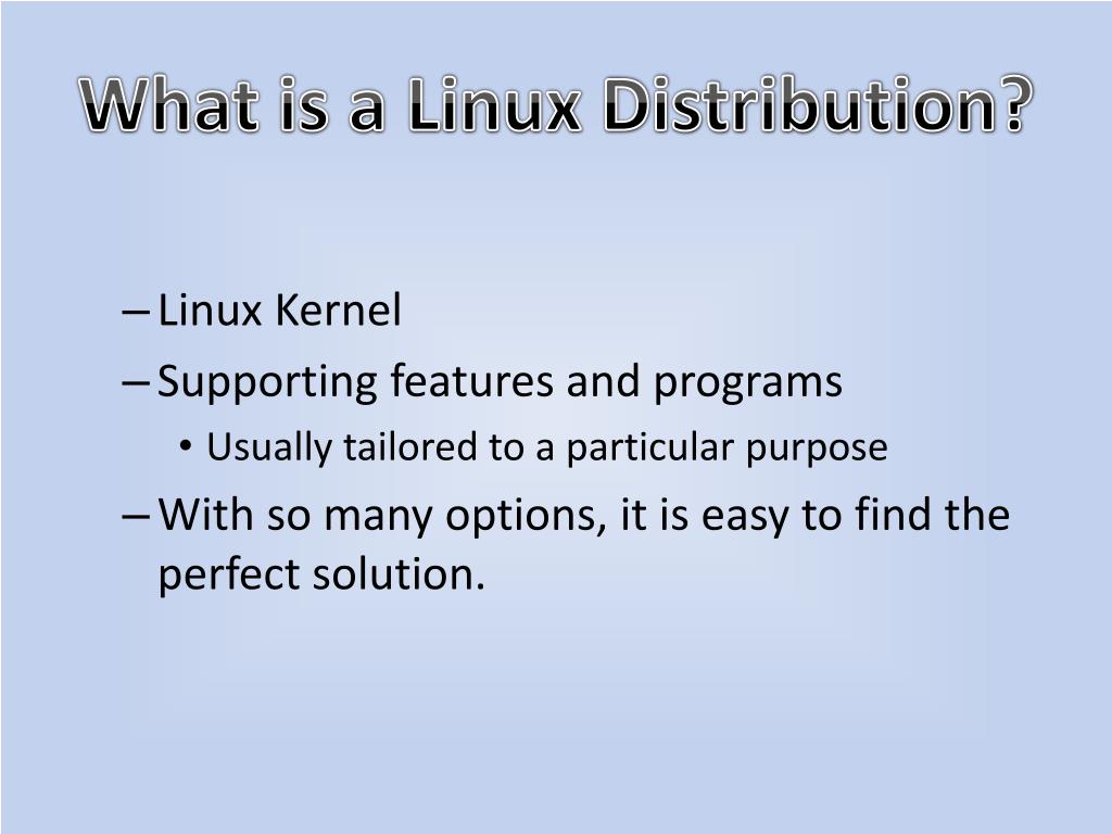 PPT Linux Distributions PowerPoint Presentation, free download ID