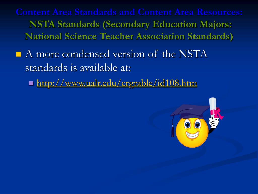PPT Content Area Standards and Content Area Resources A Brief