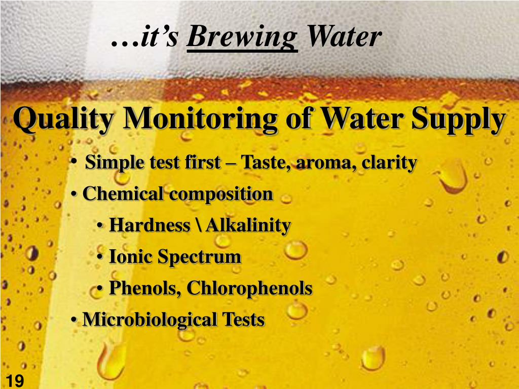 PPT Water Is not just water A Brewer’s Perspective PowerPoint
