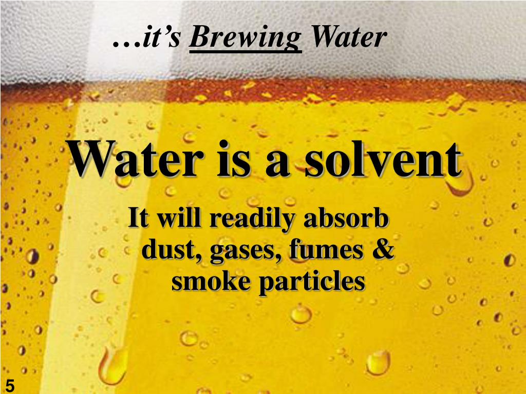 PPT Water Is not just water A Brewer’s Perspective PowerPoint