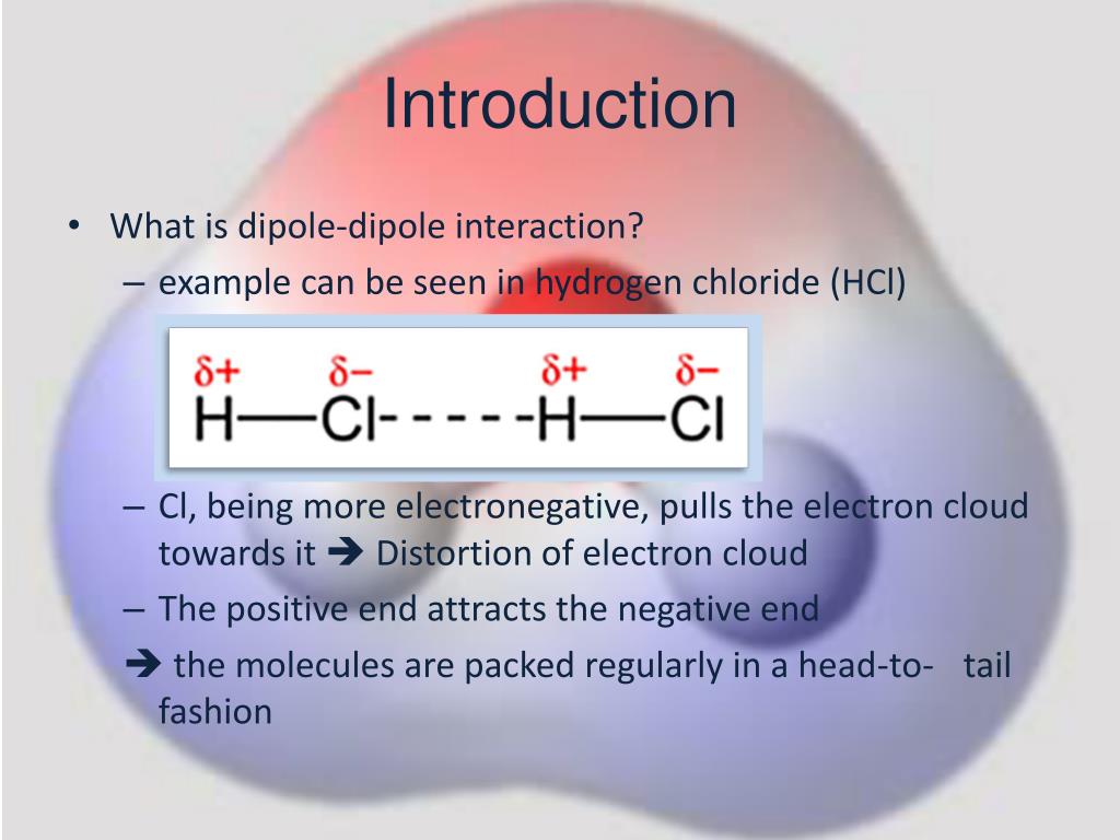 PPT F.6 Chemistry Project Dipoledipole interaction and its