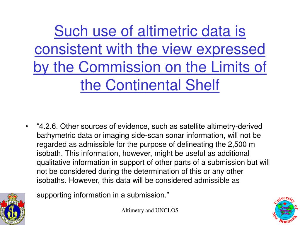 PPT Altimetry and the Law of the Sea definition of the Continental Shelf PowerPoint