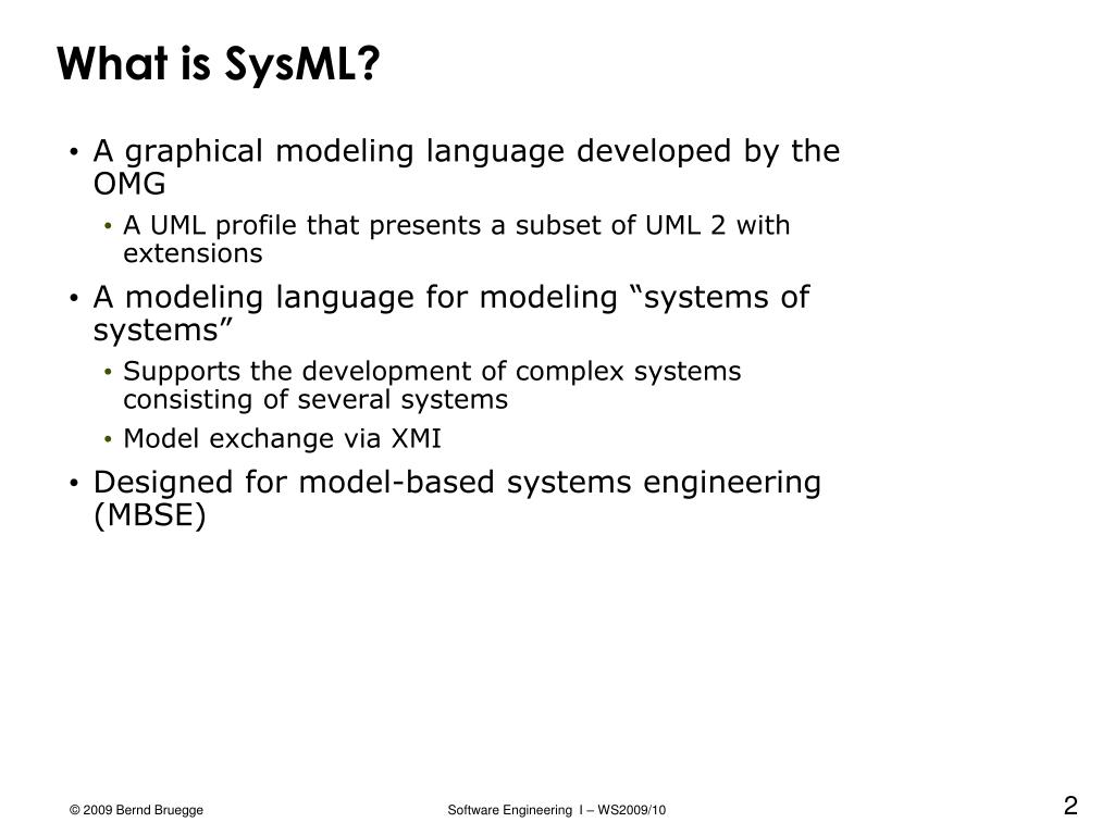PPT SysML A Modeling Language for Systems of Systems PowerPoint