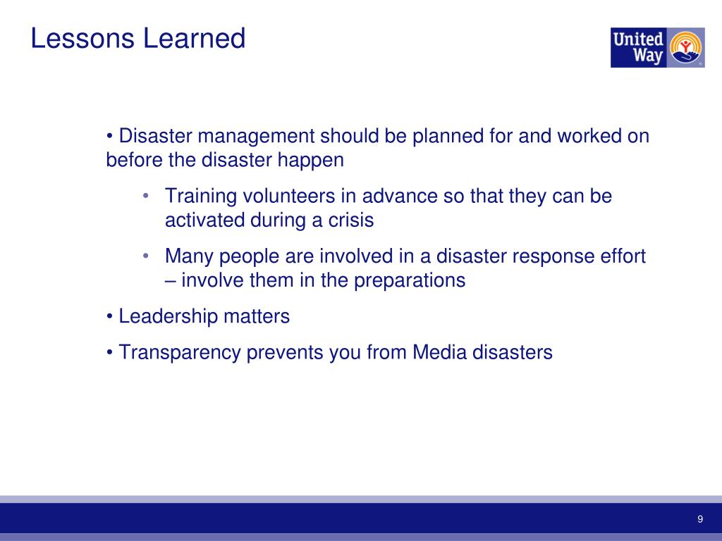 PPT Disaster Response Lessons Learned PowerPoint Presentation, free