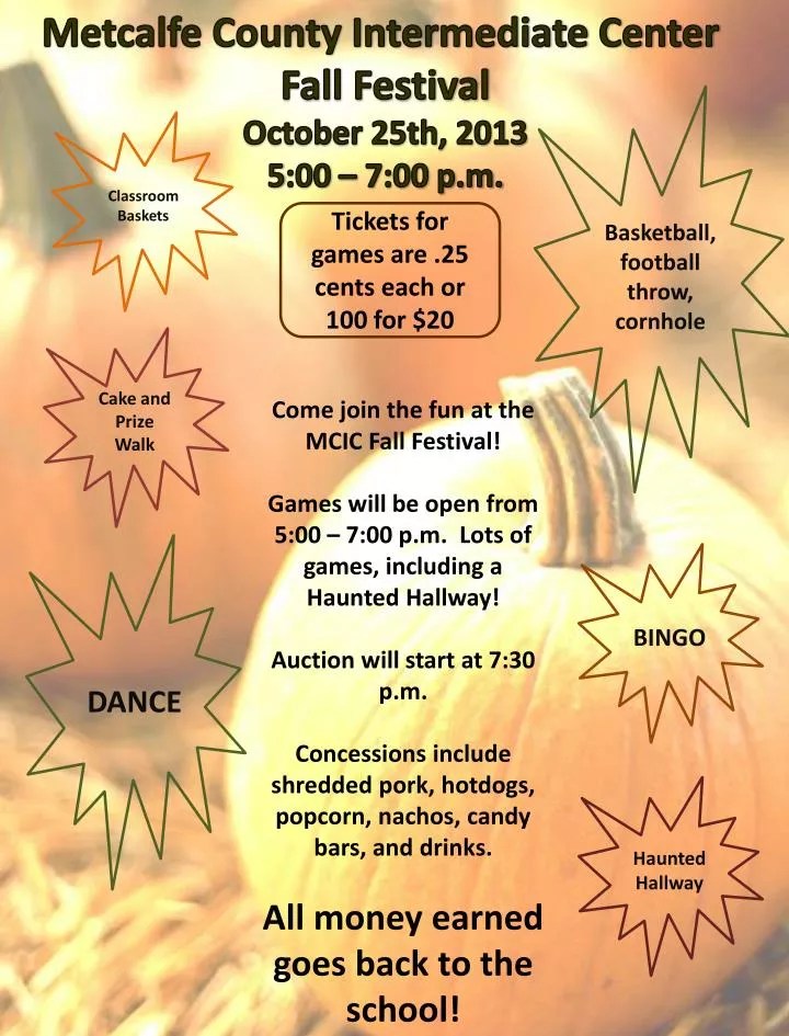 PPT Metcalfe County Intermediate Center Fall Festival October 25th