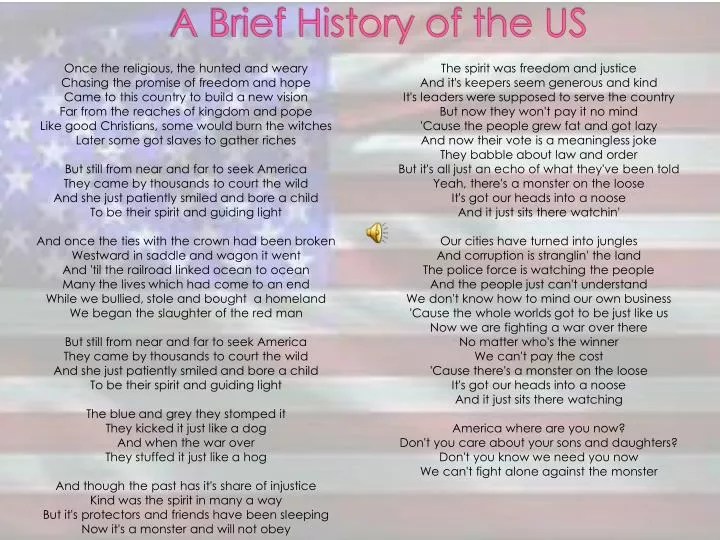 PPT A Brief History of the US PowerPoint Presentation, free download