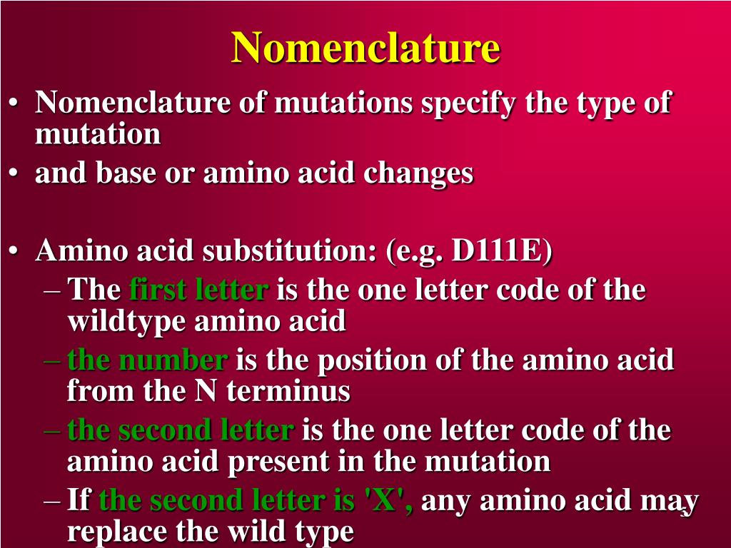 PPT Molecular pathology Physiopathology effect of Mutations