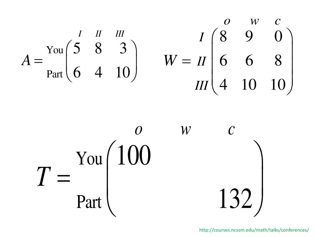 PPT Operations with Matrices PowerPoint Presentation, free download