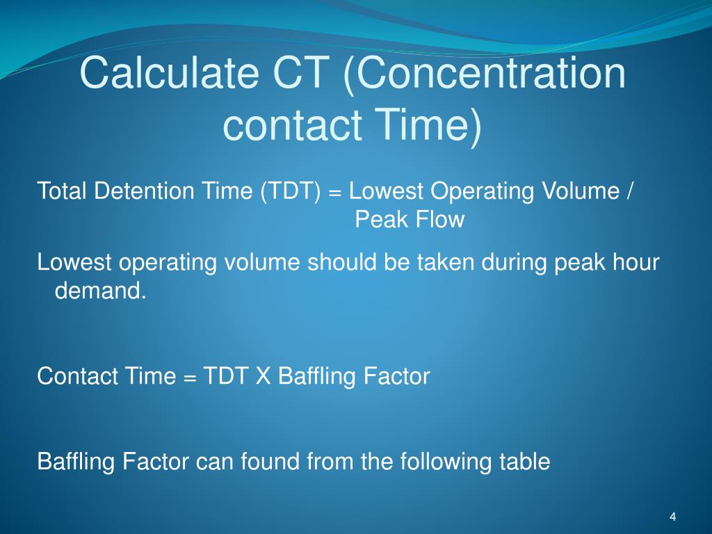 PPT Chlorine Contact Time / Virus & Giardia Log Removal Credit