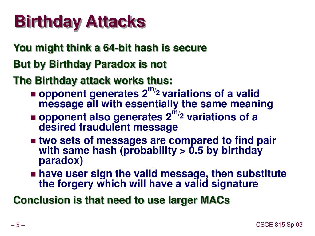 PPT CSCE 815 Network Security Lecture 8 PowerPoint Presentation, free