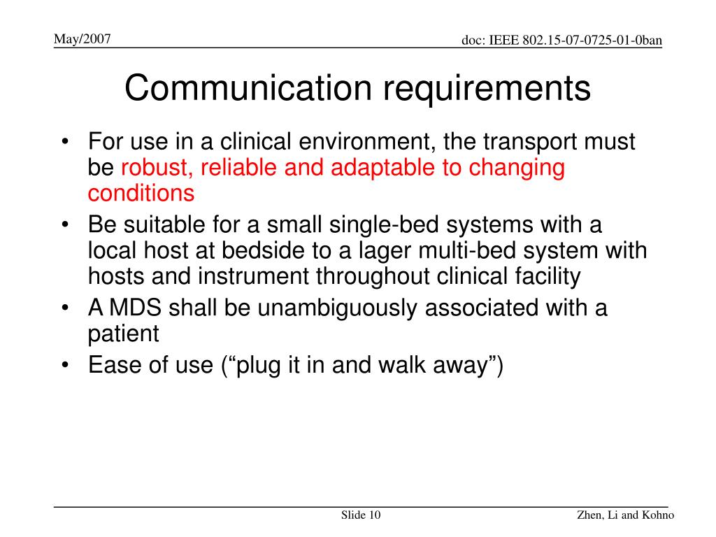 PPT Communication requirements from IEEE 1073 PowerPoint Presentation
