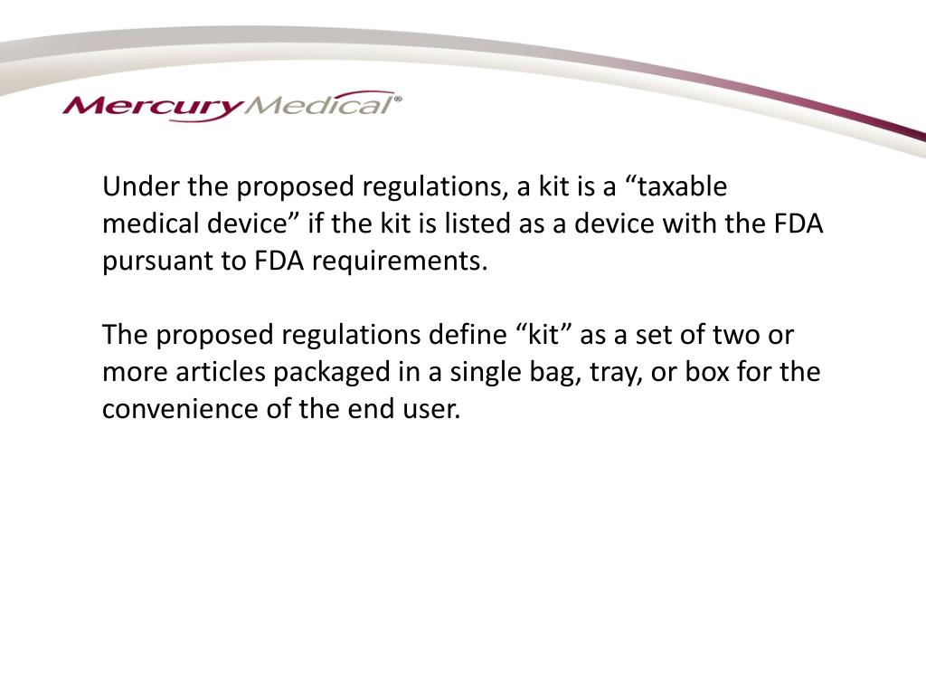 PPT IRS Proposed Rule Medical Device Tax PowerPoint Presentation