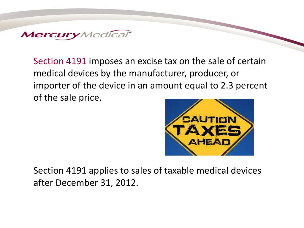 PPT IRS Proposed Rule Medical Device Tax PowerPoint Presentation
