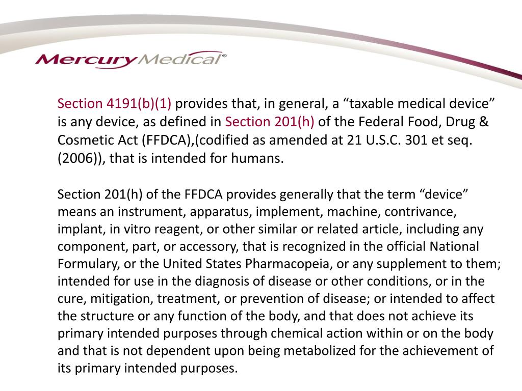 PPT IRS Proposed Rule Medical Device Tax PowerPoint Presentation
