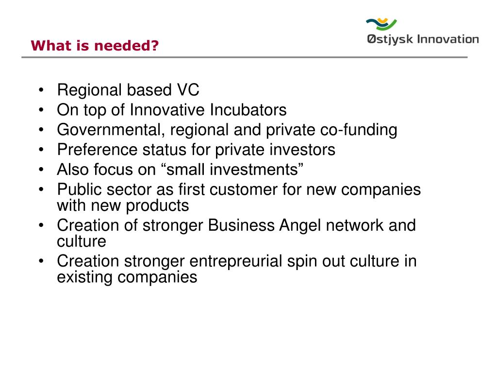 PPT Access to venture capital Innovative incubators Venture capital