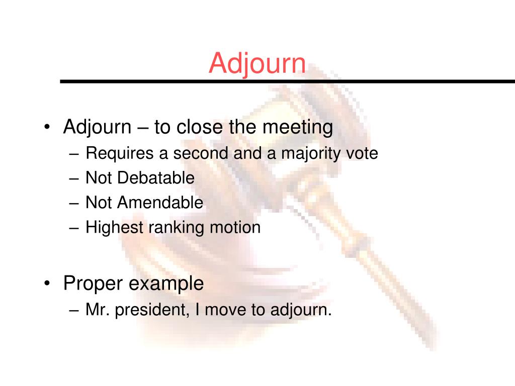 PPT Parliamentary Procedure PowerPoint Presentation, free download