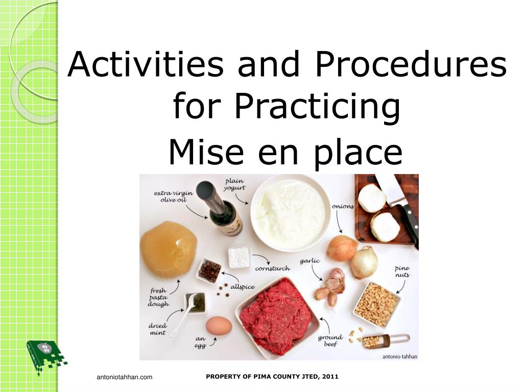 PPT Introduction to Mise en place PowerPoint Presentation, free