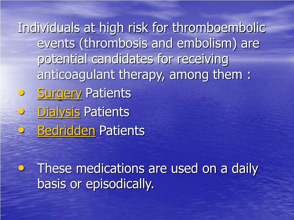 PPT Anticoagulant Therapy PowerPoint Presentation, free download ID4264639