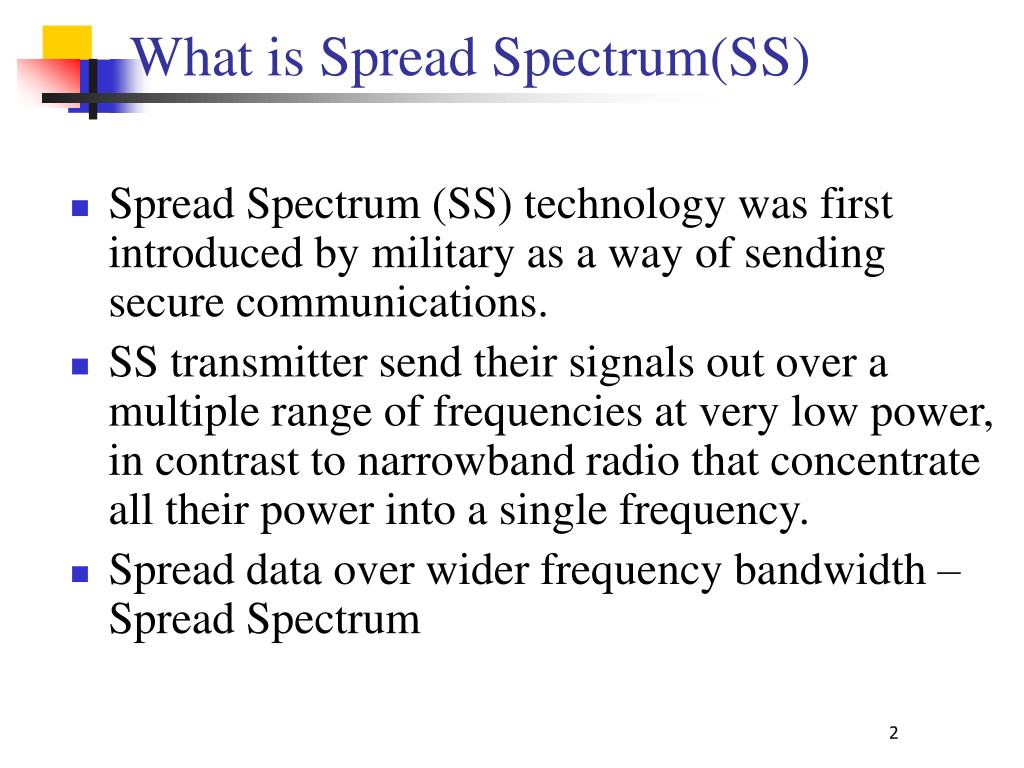 PPT Spread Spectrum Technology PowerPoint Presentation, free download