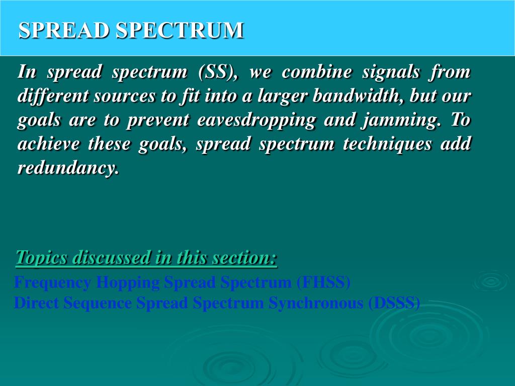 PPT SPREAD SPECTRUM PowerPoint Presentation, free download ID4268931