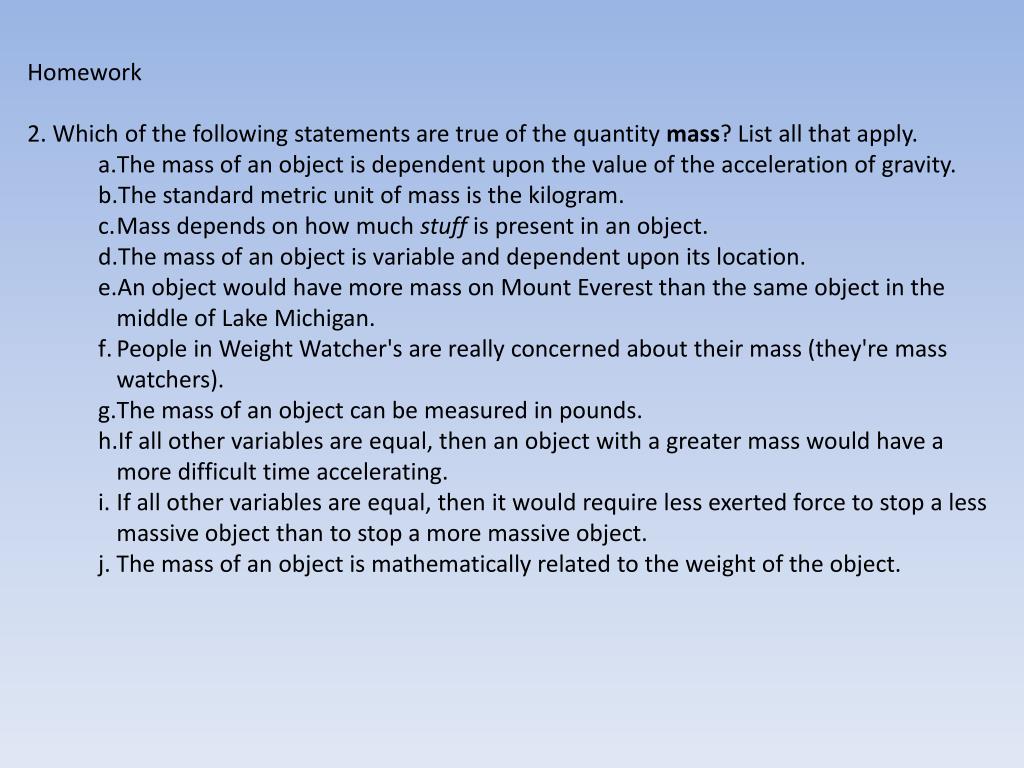 PPT The tendency of objects to resist change in their state of motion